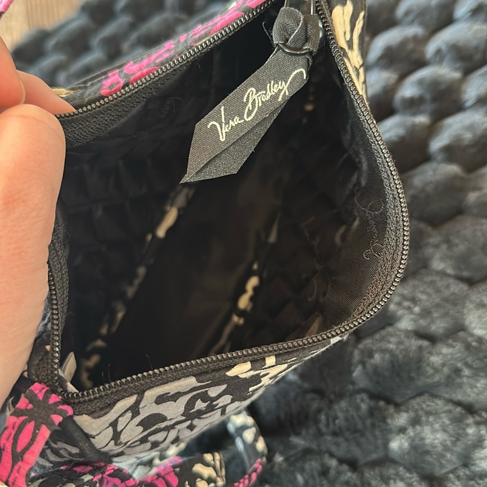 Vera Bradley Black and Pink Patterned Crossbody Women's Bag - Picture 12 of 16